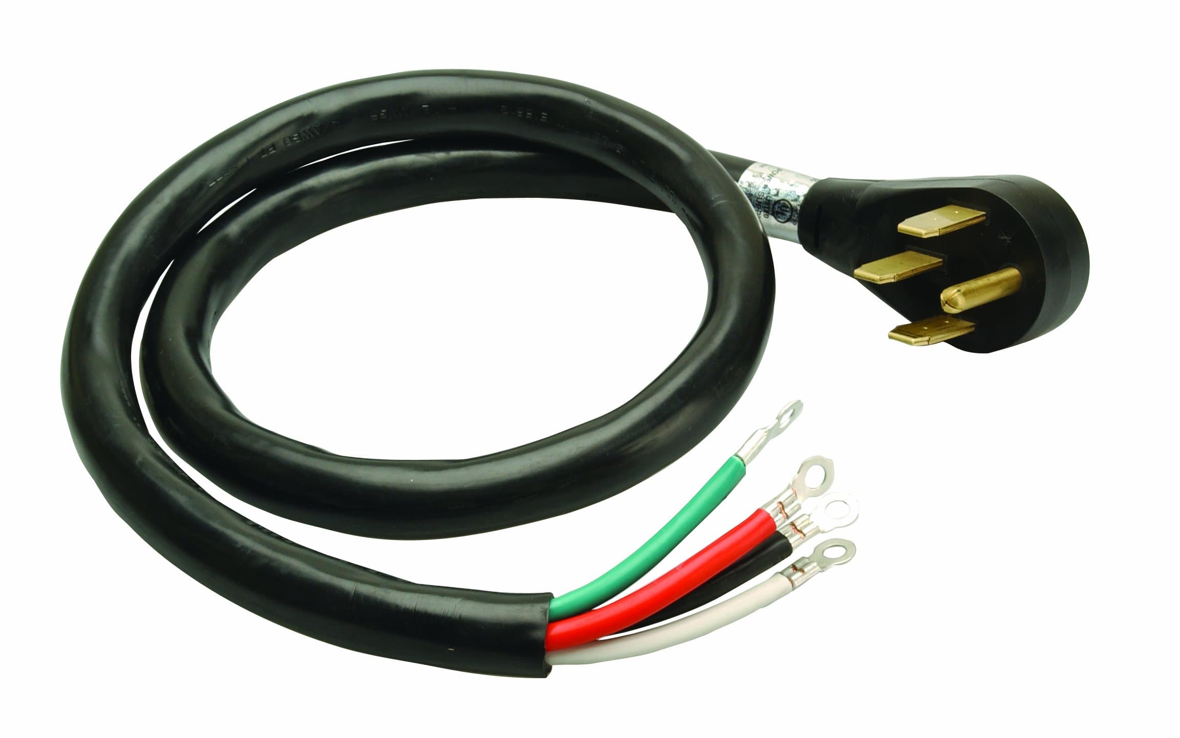 Buy Coleman Cable 90468808 50-Amp 4-Wire Range Power Cord - 6 Ft Black for Reliable Performance