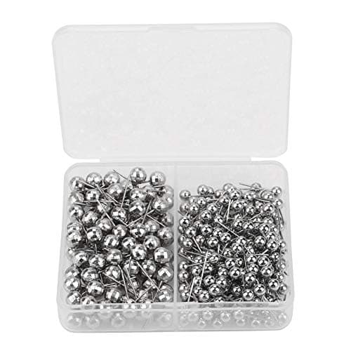 300pcs Round Head Pins for Sewing, Weddings & Dressmaking - Pearl Head Quilting Ball Pins (Silver) - Essential Craft Tool