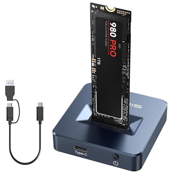 ACASIS NVME to USB Docking Station: Fast 10Gbps M.2 Adapter with Aluminium Alloy for NVMe & SATA SSDs