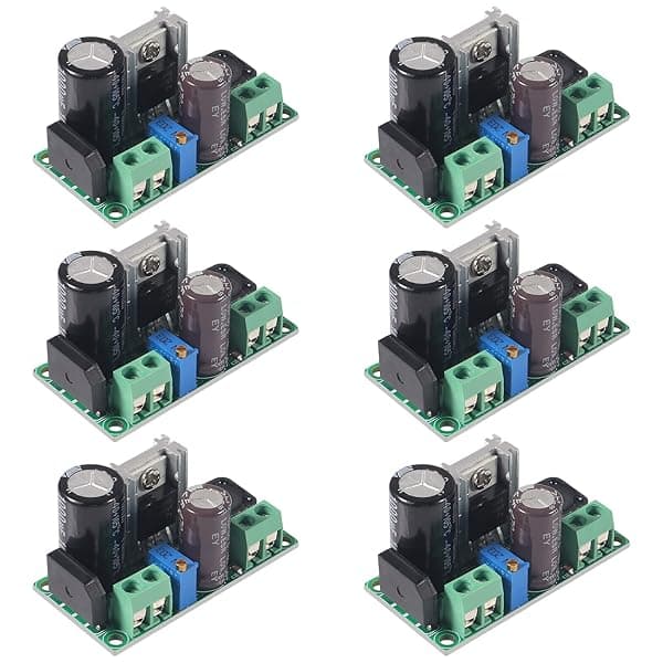 ACEIRMC 6pcs AC DC to DC Step Down Buck Converter Voltage Regulator Board Adjustable Power Supply Module 2A for 5V to 48V