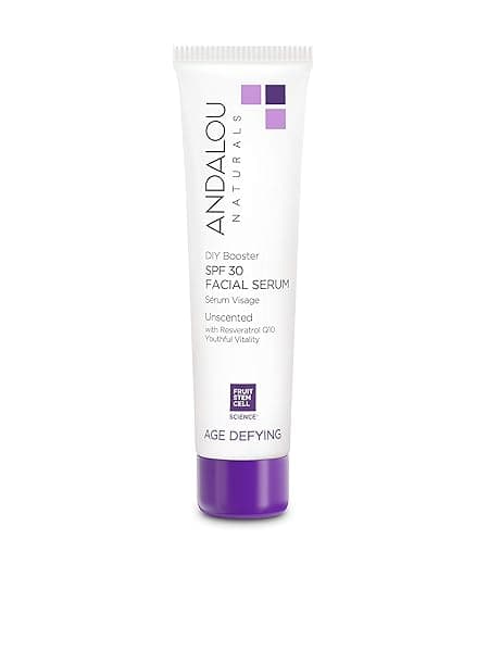 Andalou Naturals DIY Booster SPF 30 Serum: Unscented Anti-Aging Sunscreen for Dry Skin