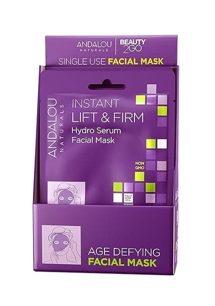 Revitalize Your Skin: Andalou Naturals Instant Lift & Firm Hydro Serum Facial Mask - Pack of 6