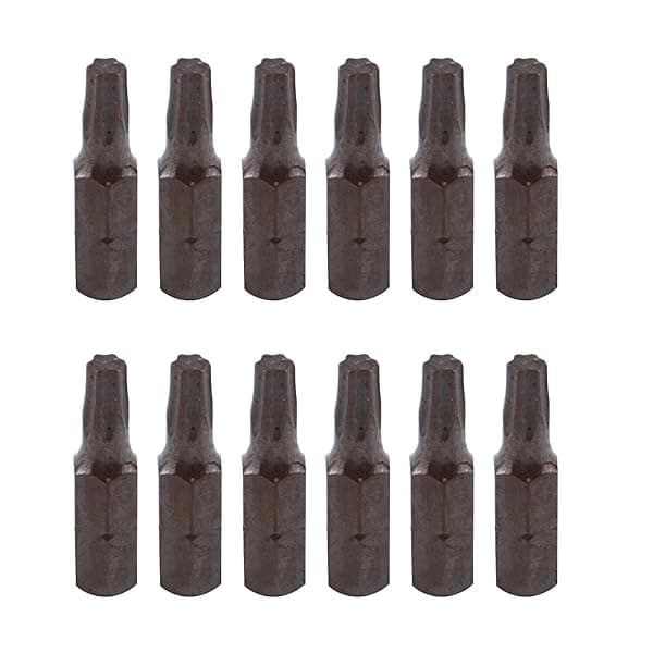 Antrader 12 Pcs 1/4 Inch Hex Shank 25mm Length T25 Magnetic Torx Head Screwdriver Bits Set