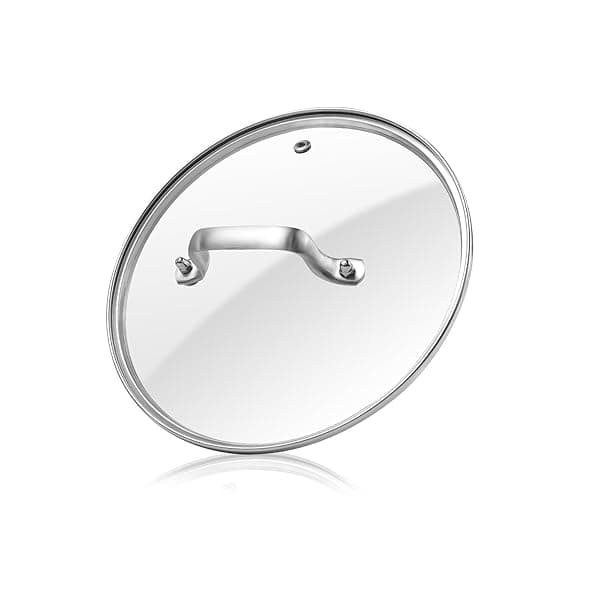 Antrader Tempered Glass Lid,8" Glass Covers for Pots,Pans and Skillets,1Set,Clear