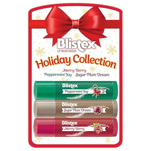 Blistex Holiday Lip Moisturizer Collection: Merry Berry, Peppermint Joy & Sugar Plum Dream - Perfect Gift!