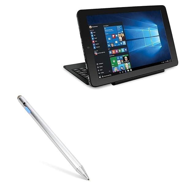 BoxWave BoxWave Stylus Pen for RCA Cambio 2-in-1 AccuPoint Active Stylus with Ultra Fine Tip in Metallic Silver