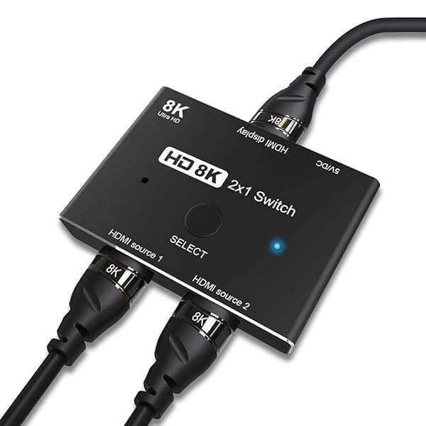 Buy CABLEDECONN HDMI 2.1 Ultra HD 8K Switch Adapter - 48Gbps, 2in1, Compatible with Xbox, PS5, Projectors & Monitors