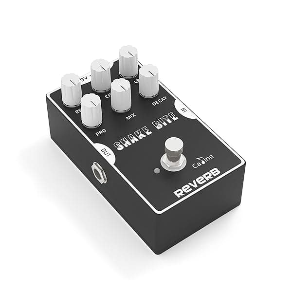 Caline CP-26 Snake Bite Digital Reverb Pedal: True Bypass, Durable Aluminum, Hall Reverb for Guitar Effects