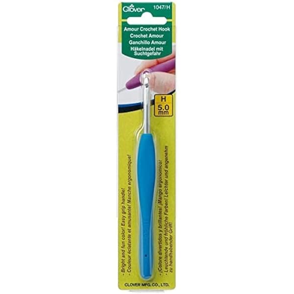 Shop Clover 1047/H Deep Blue Amour Crochet Hook - Size H (5.0mm) for Perfect Crochet Projects