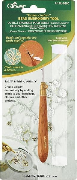 Unlock Creativity with Clover 9900 Kantan Couture Bead Embroidery Tool - Perfect for Stunning Designs!