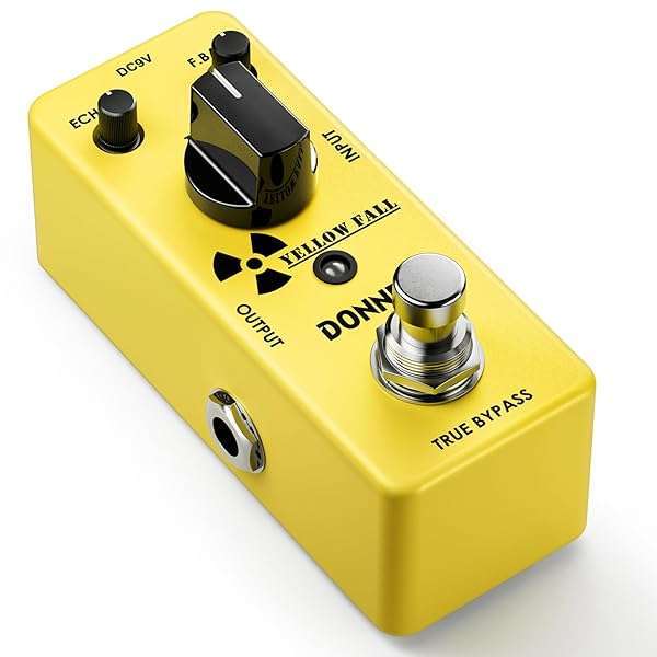 Donner Yellow Fall Analog Delay Pedal for Electric Guitar | True Bypass Mini Effect for Pedal Boards