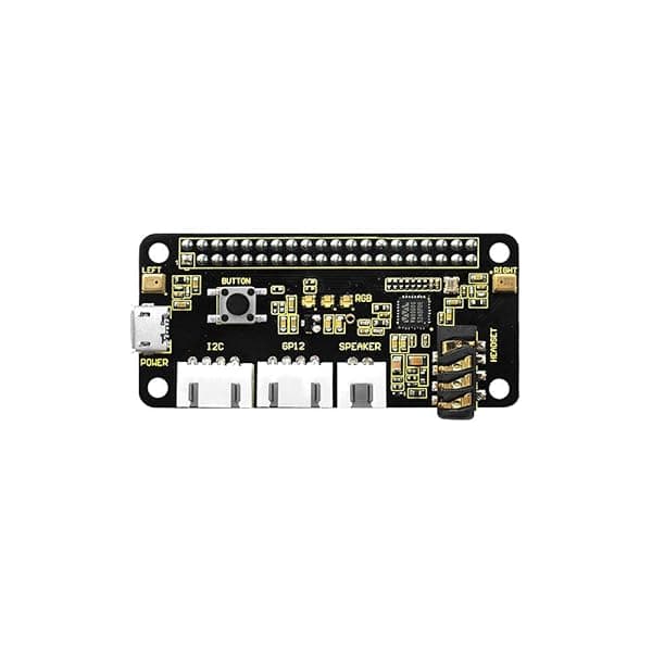 KEYESTUDIO ReSpeaker 2-Mic Pi HAT V1.0 for Raspberry Pi 4/3/Zero - Enhance Voice Projects