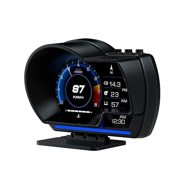 KGDHjuei Car HUD Head-Up Display P6: OBD+GPS Smart Gauge for Most Cars - Enhance Your Driving Experience!