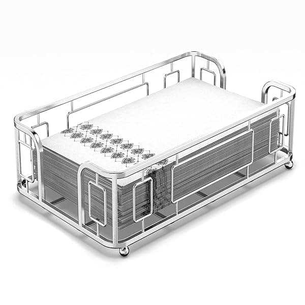 LEVIMETREE Silver Guest Napkin Tray Versatile Hand Towel Dispenser for Bathroom Paper Towel Holder for Guest Bathrooms