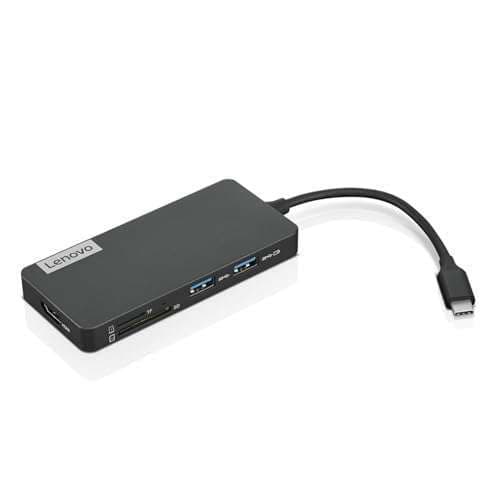 Lenovo USB-C 7-in-1 Hub: 4K HDMI, 3 USB-A Ports & SD Card Readers - Ultimate Laptop Docking Station