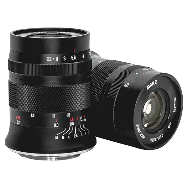 Meike 60mm f2.8 Large Aperture Manual Focus Prime Lens for Canon EF-M Mount Mirrorless Cameras EOS M Series