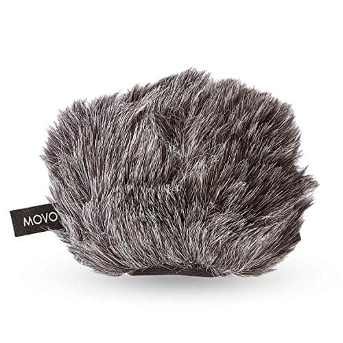 Movo WS-G9 Furry Outdoor Microphone Windscreen Muff for Portable Digital Recorders Fits Zoom H4n H4n PRO H5 H6 Tascam DR-40 DR-05 DR-07 Dark Gray