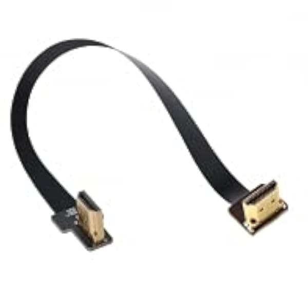 NFHK CYFPV 1080p Dual 90 Degree HDMI Cable Male to Male Flat Cable for FPV HDTV Multicopter Aerial Photography 50cm