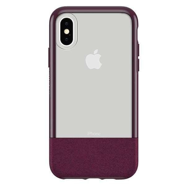 OtterBox Ultra-Slim iPhone X & XS Case - Clear Protective Case with Luxurious Felt Accent in Lucent Magenta