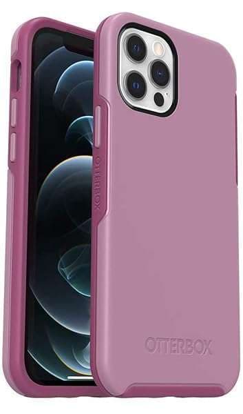 OtterBox Symmetry Series Case for iPhone 12/12 Pro - CAKE POP (Orchid/Rosebud) | Sleek, Wireless Charging & Camera Protection