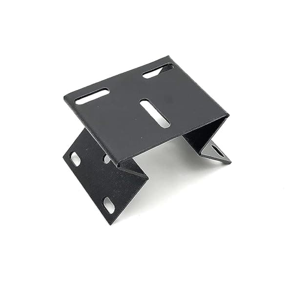 Buy OwlCat CCTV Mounting Bracket - Vertical Wall Corner Right Angle Plate, Metal Black & White, 77mm x 65mm x 53mm - XM-Black