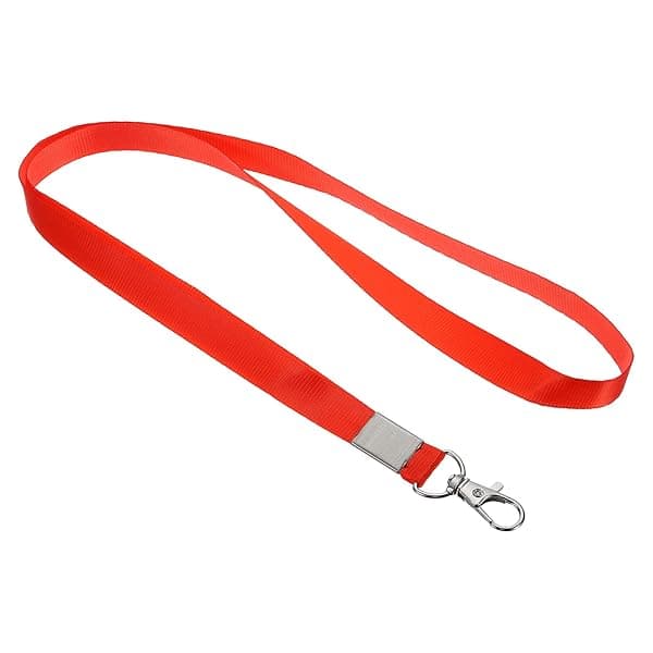 PATIKIL 17" Neck Lanyards, 5 Pack 0.6" Width Flat Strap Lanyard with Swivel Hook Clip for Name Tag Badges Holder ID Card Keys, Red