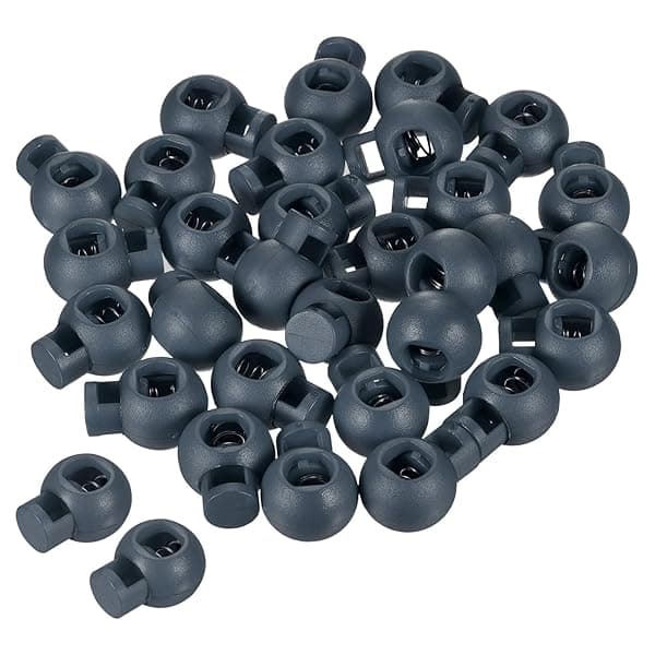 PATIKIL Cord Locks, 30 Pack Ball Spring Toggle Stopper for Drawstring Bag Shoelaces, Navy Blue