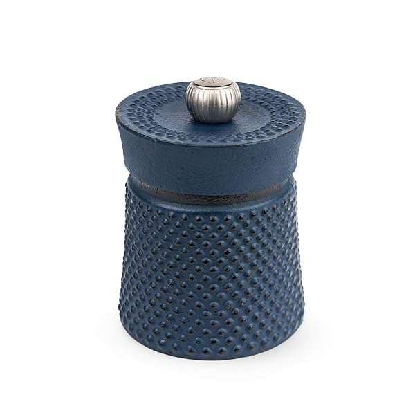 Peugeot BALI FONTE 8cm Blue Cast Iron Pepper Mill - Stylish & Durable Kitchen Essential
