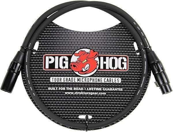 Pig Hog PHM3 8mm XLR Microphone Cable - High Performance, 3 Feet Long