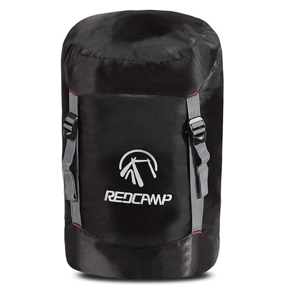 REDCAMP 17L Compression Stuff Sack Lightweight Sleeping Bag Ideal for Backpacking Hiking Camping Black