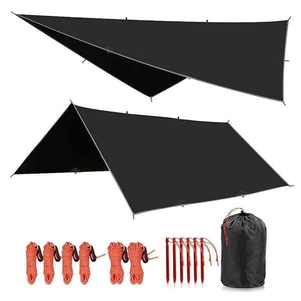 REDCAMP 10x12ft Waterproof Hammock Rain Fly Tarp - Lightweight Camping Shelter for Hiking & Outdoor Adventures