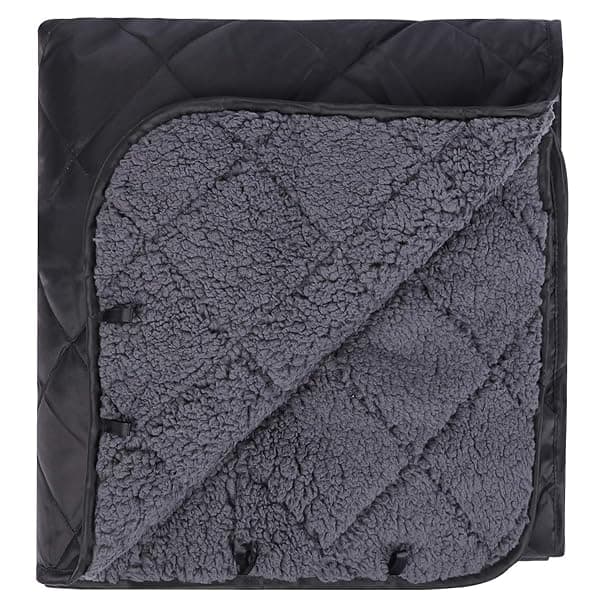 REDCAMP Large Warm Blanket Sherpa Lining Windproof Cold Weather Outdoor Blanket for Camping Stadium Machine Washable 79x79