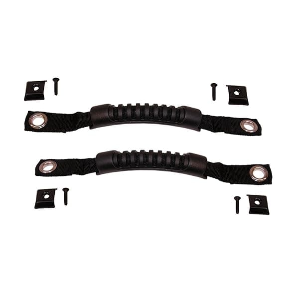 Rugged Ridge Door Pull Straps 11825.01 for 1976-1995 Jeep CJ & Wrangler YJ - Durable Black Upgrade