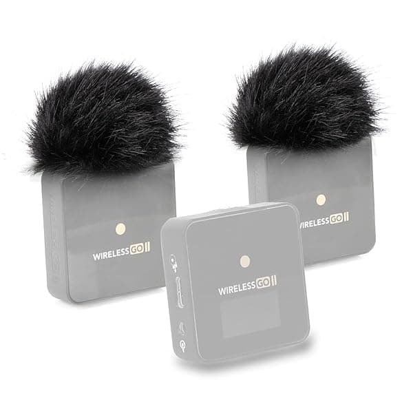 Buy SUNMON Furry Windscreen for Rode Wireless Go 2 - Windproof Mic Cover (2 Pack) for Clear Sound