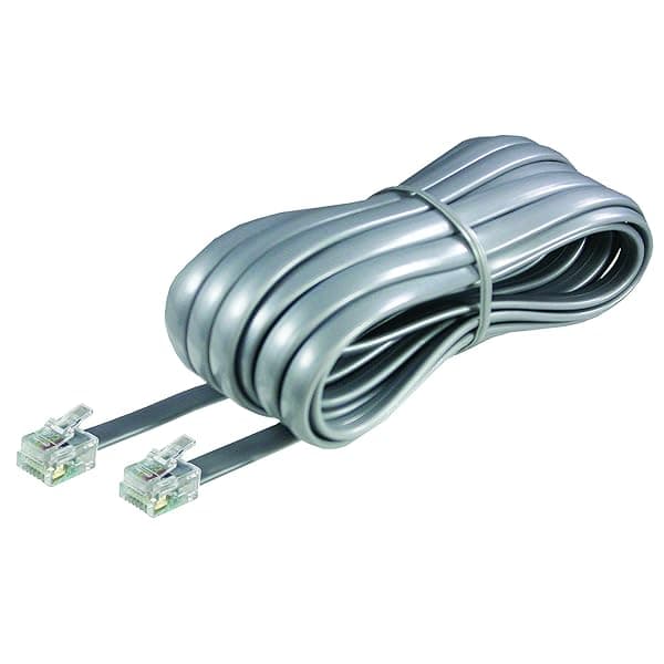 Softalk 46625 25-Foot Silver Phone Line Cord for Landline Telephones - High-Quality Accessory