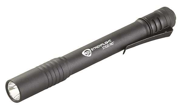 Streamlight 66118 Stylus Pro Penlight: 100-Lumen Black Flashlight with 2 AAA Batteries