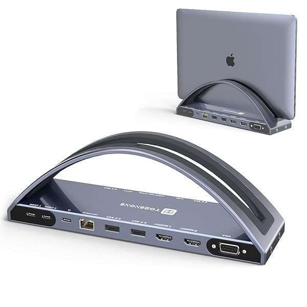 Ultimate TobenONE USB C Docking Station: Dual HDMI for MacBook Pro/Air, 4K Support, USB Hub, Ethernet & More