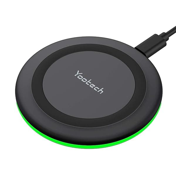 yootech Yootech Wireless Charger 10W Fast Charging Pad Compatible with iPhone 16 Series Samsung Galaxy S22 and AirPods Pro 2 No AC Adapter