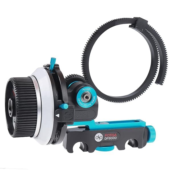Foto4easy Quick Release Follow Focus with A B Hard Stops Gear Ring Belt for Sony Canon Nikon DSLR Camera DV Camcorder 15mm Rod System