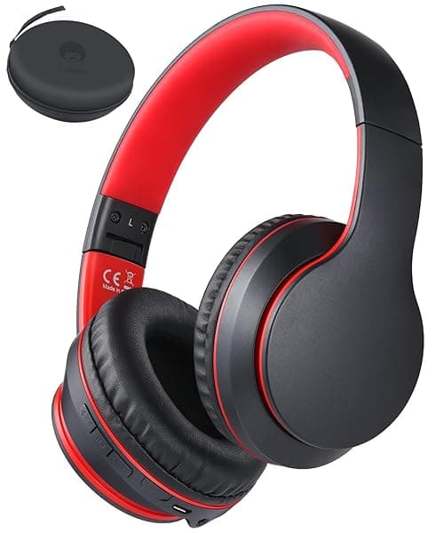 rockpapa Rockpapa E7 Over Ear Wireless Bluetooth Headphones with Mic - Foldable, Travel Case Included, Perfect for Kids & Adults